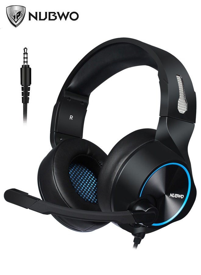 NUBWO N11 Wired Gaming Headset for PC, Computer Headphones with Noise Cancelling Microphone, Wired Headset & LED Light Gaming Headphones for PS4/PS5 Console Laptop  - Image 1