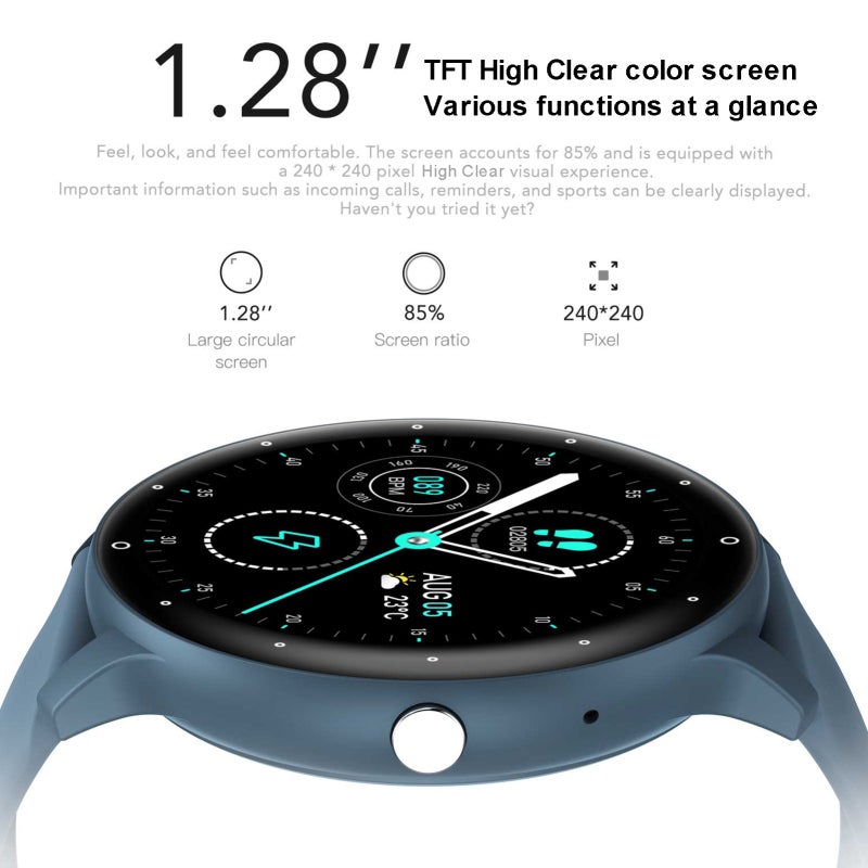 Smart Watch: 1.28-Inch TFT High-Clear Color Screen - High-Fidelity 3D Sound Quality Fitness Watch for Men With AI Voice Assistant & BT Call Function - Image 3