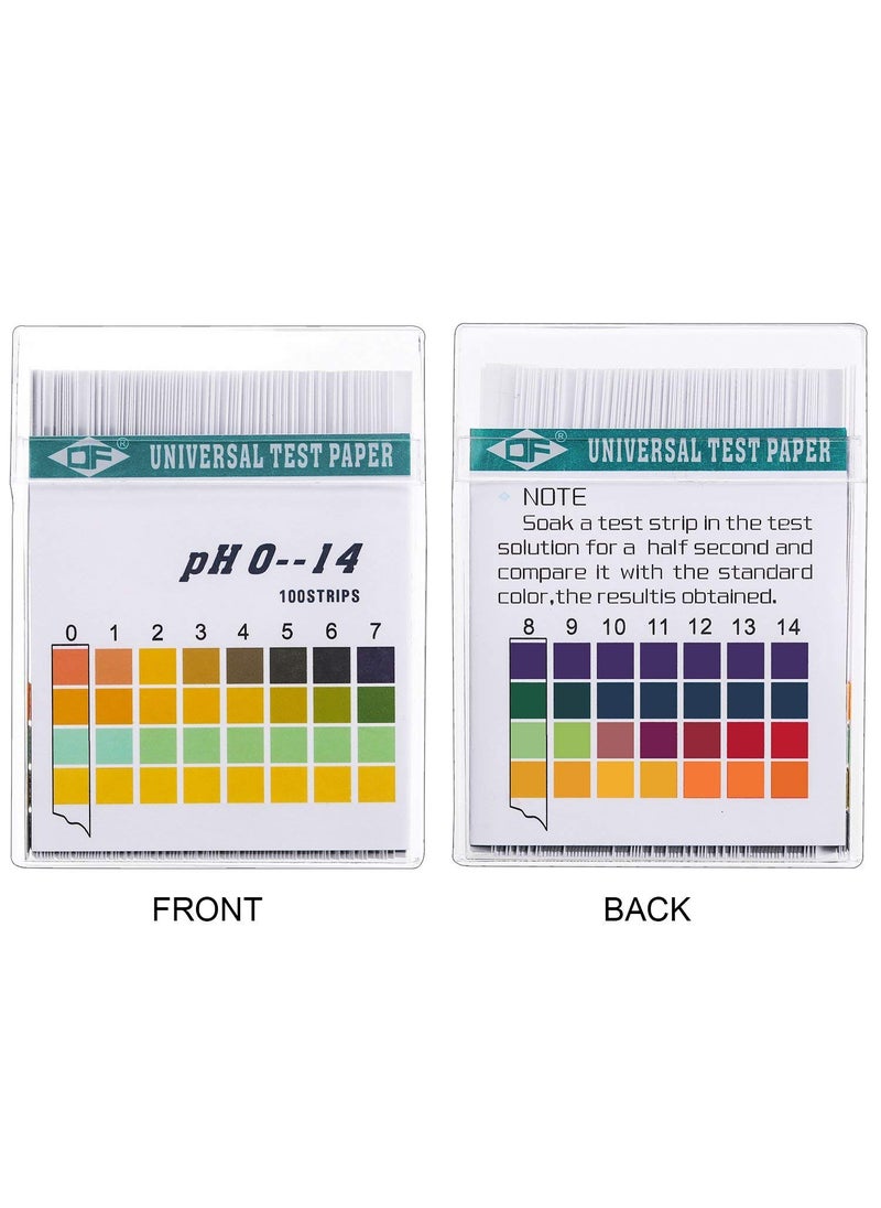 Hicarer 200 Strips Plastic Ph Test Strips Universal Ph 014 Litmus Test Paper with Storage Case for Saliva Urine Water Soil Testing Pet Food and Diet Monitoring  - Image 2
