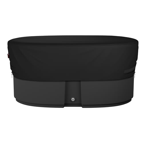 iBirdie Outdoor Waterproof 150 Gallon Stock Tank Cover for Ice Bath Cold Plunge Pool 600D Heavy Duty Weatherproof Oval Tub Covers Compatible for Rubbermaid Water Trough - Image 1