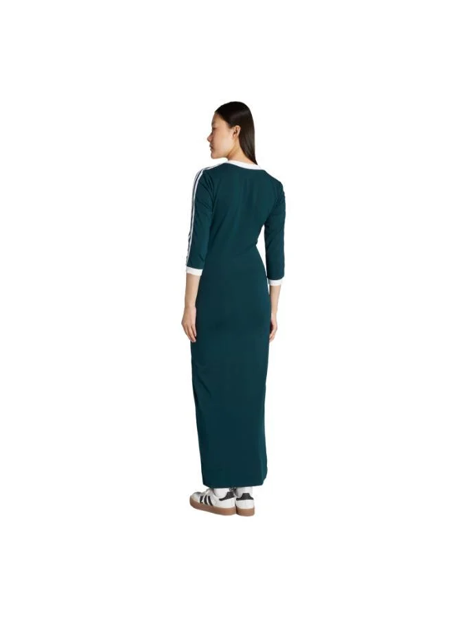 اديداس اوريجينالز ADICOLOR CLASSICS 3 STRIPES MAXI DRESS V-NECK