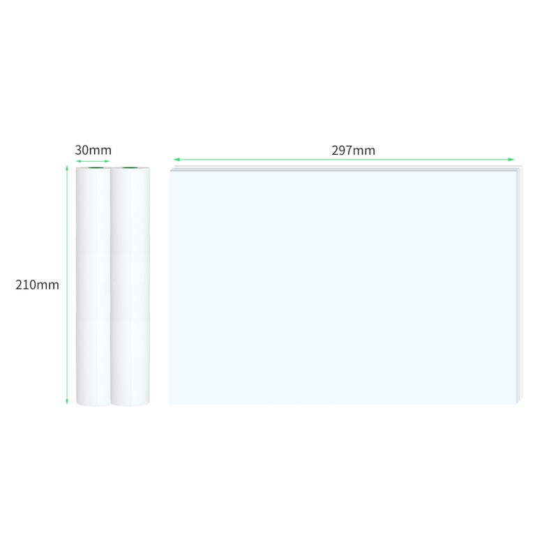 Fold Thermal Paper Compatible with PeriPage A40 Thermal Printer Quick-dry Perfect for Photo Picture Receipt Memo PDF File Webpage Printing Instant Photo Printer 210x297mm/200 Sheets - Image 3
