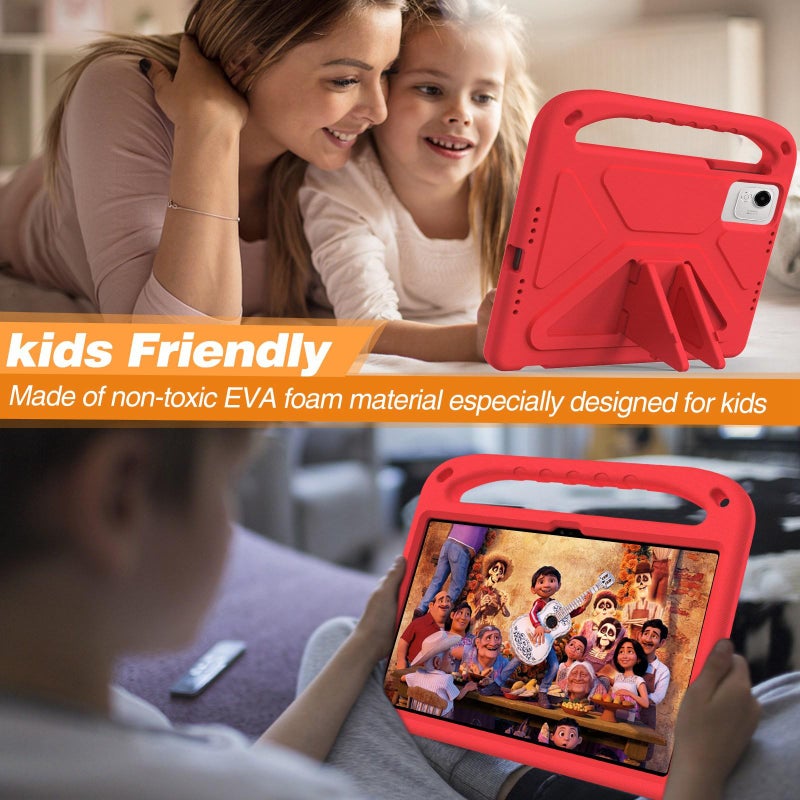 erorex For Honor Pad X9a / X9 Pro 2025 Handle EVA Shockproof Tablet Case with Holder(Red) - Image 5