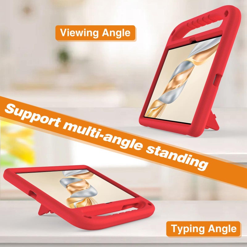 erorex For Honor Pad X9a / X9 Pro 2025 Handle EVA Shockproof Tablet Case with Holder(Red) - Image 4