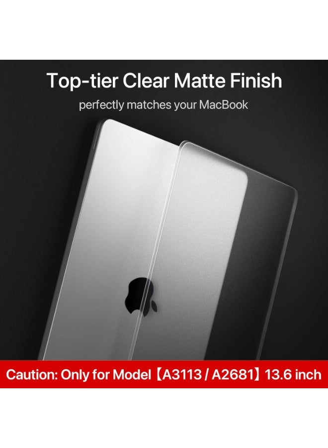 VKL حافظة متوافقة لجهاز MacBook Air مقاس 13.6 بوصة طراز M4 M3 M2 إصدار 2025 2024-2022 A3420 A3113 A2681، غلاف صلب بلاستيكي واقي متين لجهاز MacBook Air M2 مقاس 13 بوصة - شفاف غير لامع - Image 5