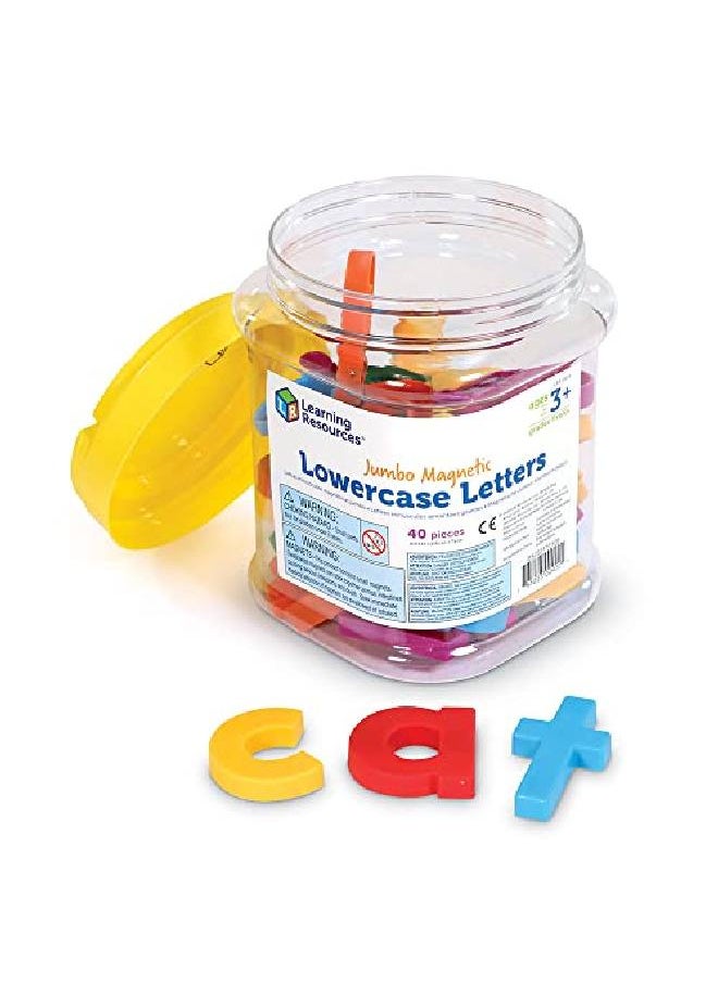 Learning Resources Jumbo Magnetic Lowercase Letters Develops Letter And Color Recognition Skills Abc For Kids Alphabet Educational Toys For Toddlers Set Of 40 Pieces Ages 3+  - Image 1