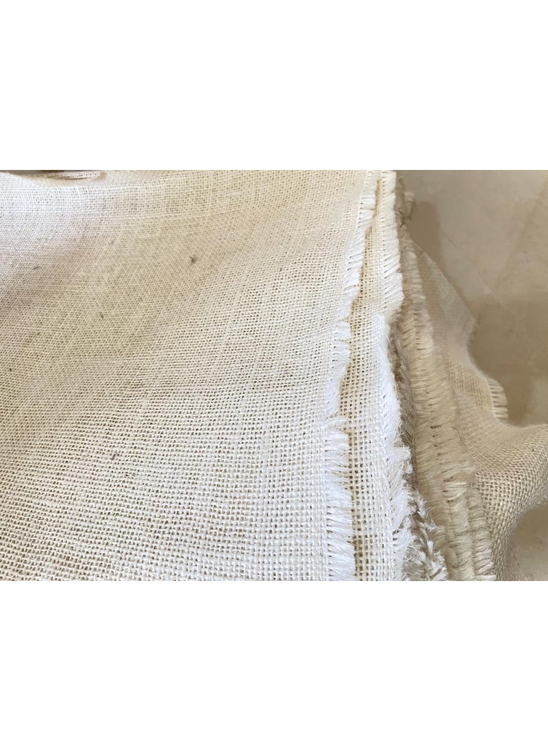 OMX OMX Jute Hessian Burlap Cloth Fabric 3 Meter Long 51 Width NonLaminated Threading13x13 PSI for Jute Bags Art Craft Home Decor Matting Runner White  - Image 2