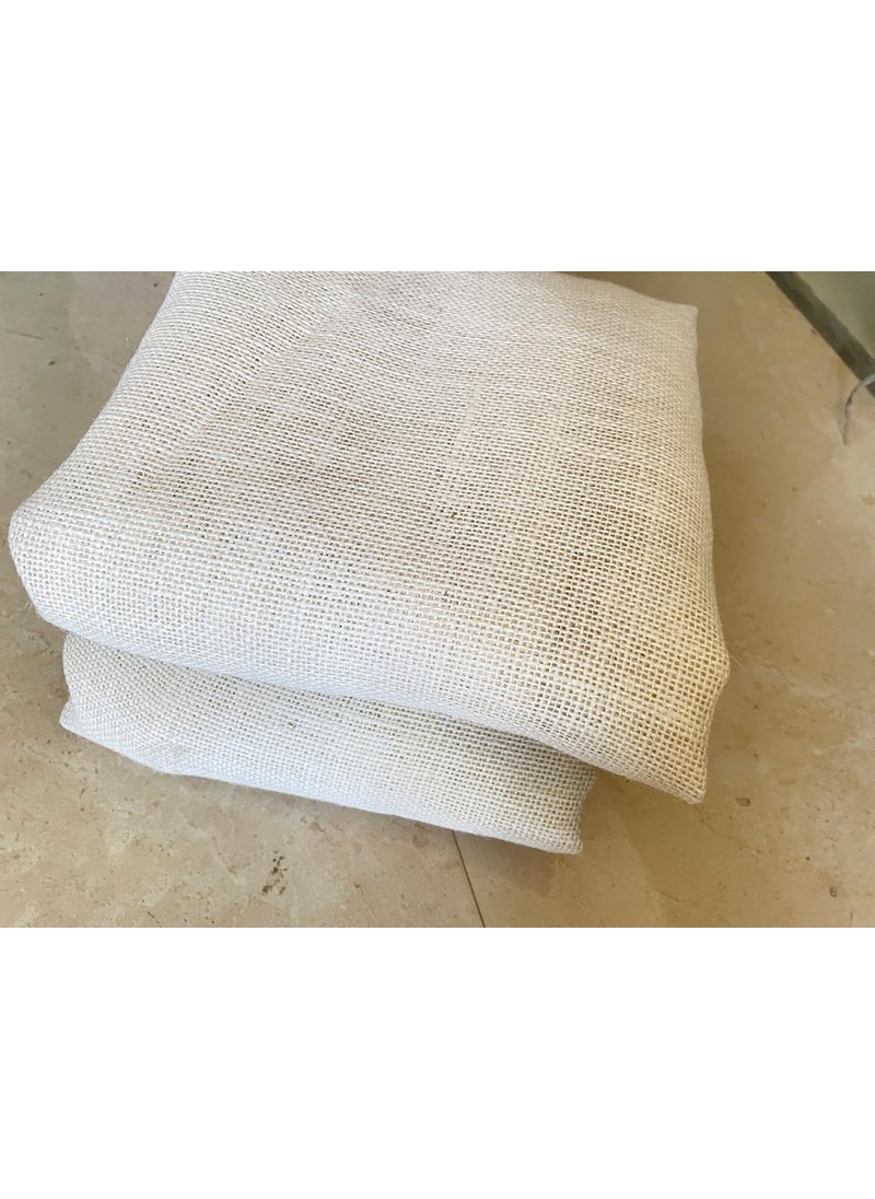 OMX OMX Jute Hessian Burlap Cloth Fabric 3 Meter Long 51 Width NonLaminated Threading13x13 PSI for Jute Bags Art Craft Home Decor Matting Runner White  - Image 3