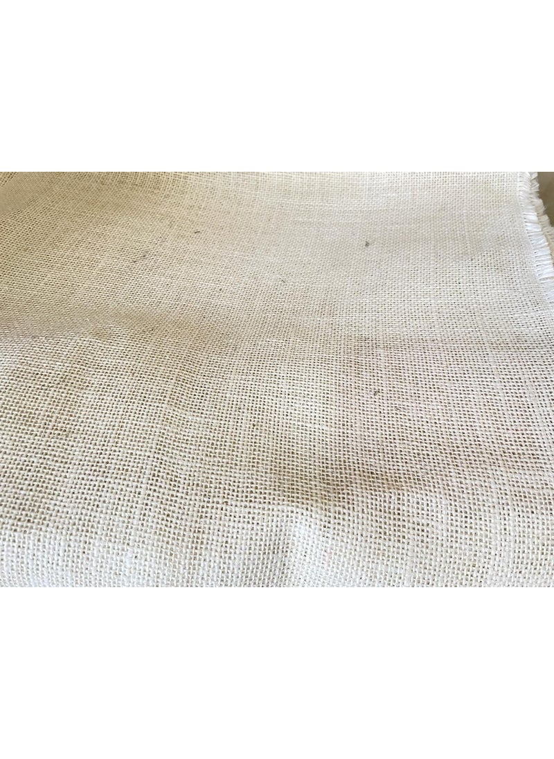 OMX OMX Jute Hessian Burlap Cloth Fabric 3 Meter Long 51 Width NonLaminated Threading13x13 PSI for Jute Bags Art Craft Home Decor Matting Runner White  - Image 4