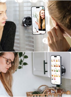LKTOCAFT Automatic Strong Vacuum Sunction Car Phone Holder with Retractable and Foldable Arm, Intelligent One-Click Removal Car Mount, Magnetic Universal Stable Mobile Phone Holder and Phone Stand  - Image 5