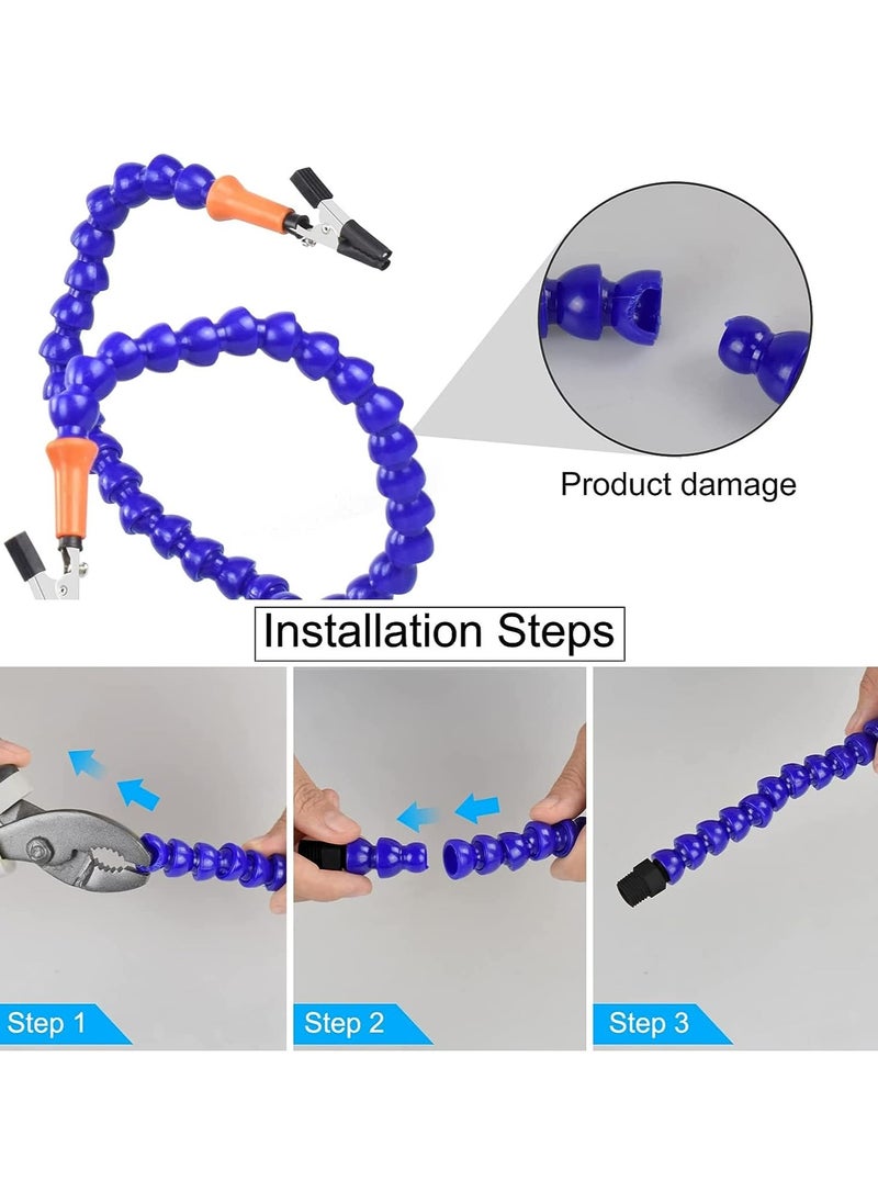 Soldering Helping Hands Clamp, 4 Soldering Arms with Adjustable Vise Clip, Non-Slip Base, for DIY Soldering,Assembly, Repair, Modeling, Hobby