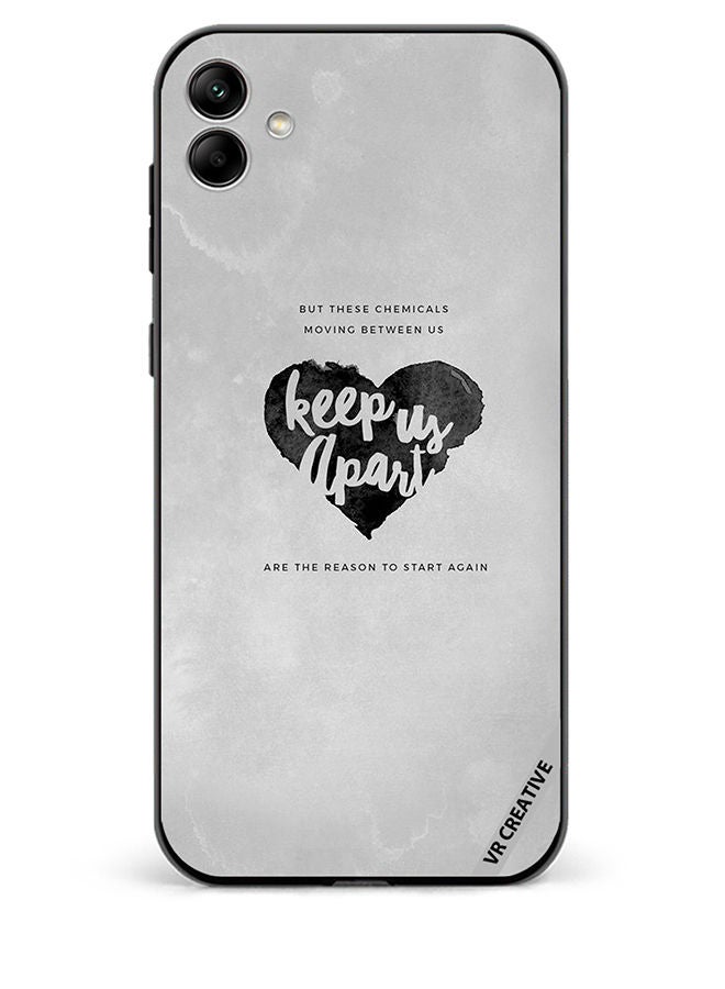 VR CREATIVE Protective Case Cover For Samsung Galaxy A04 Keep Us Apart Design Multicolour - Image 1