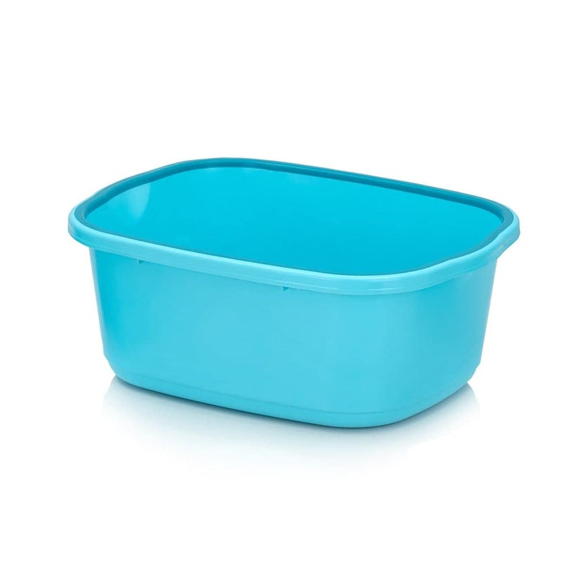 LANKESH ENTERPRISE Unbreakable Plastic Multipurpose Bathroom Tub Laundry Clothes Washing Bucket Tub Home Accessories Set Rectangular Small Kids Tub Design Blue - Image 1