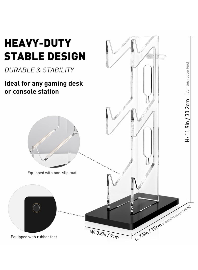 Dovva Universal 3 Tier Controller Stand and Headset Holder Game Accessories Storage Bracket for PS5 Pro / Xbox ONE/Switch/Playstation 5 / PS5 Slim / PS4, Controller Holder Headset Stand Gaming Accessories Black - Image 3