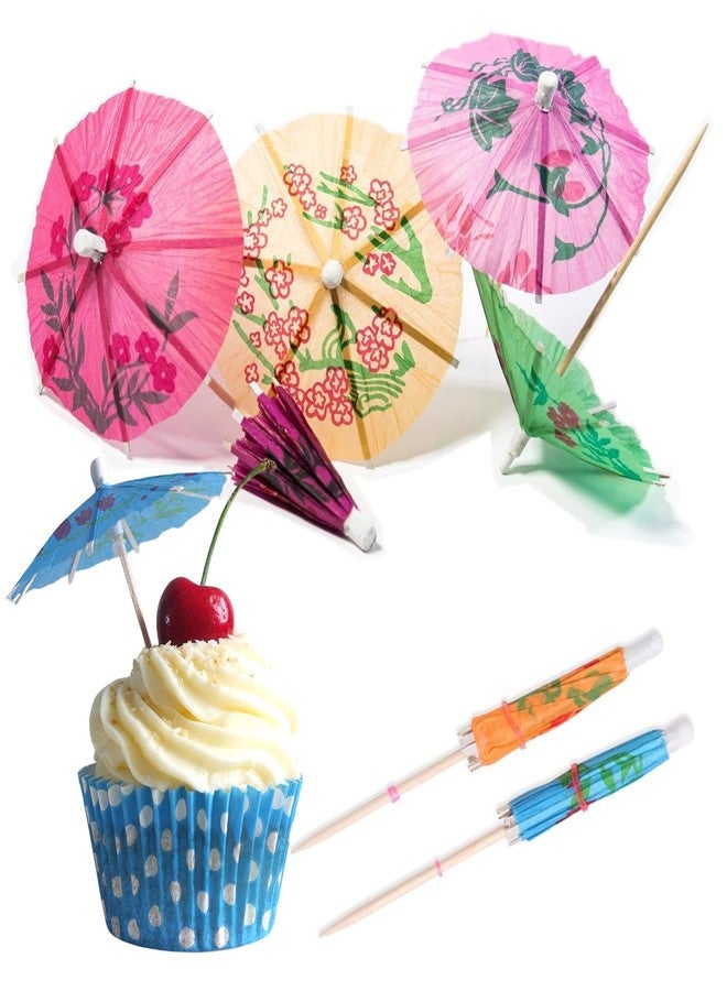Concession Essentials 4" Cocktail Umbrella Parasol Tooth Picks - Package of 150ct - Image 1