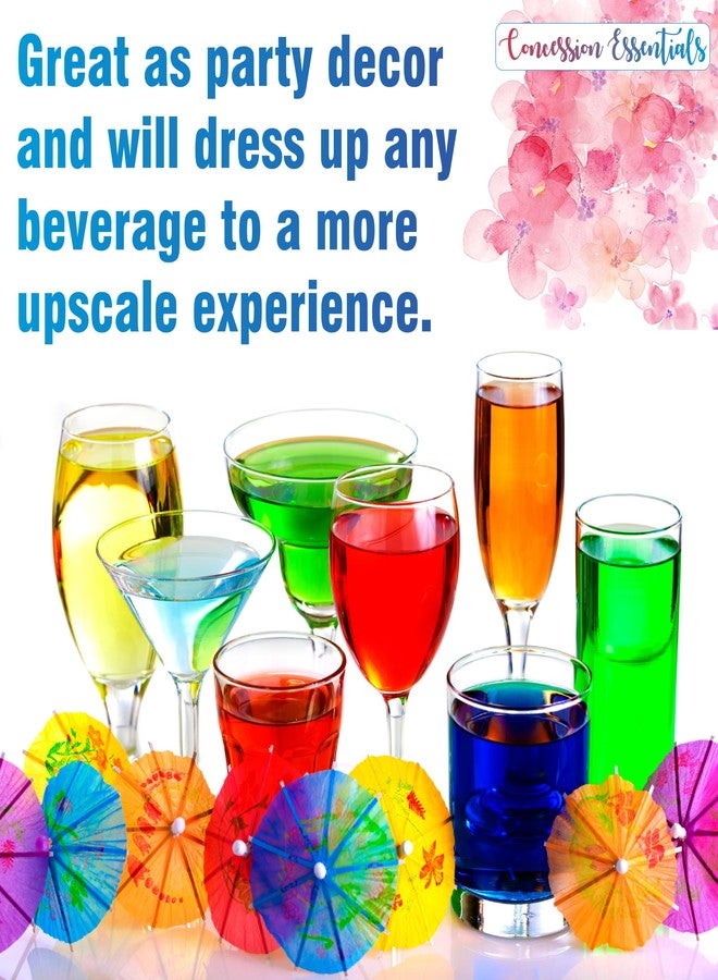 Concession Essentials 4" Cocktail Umbrella Parasol Tooth Picks - Package of 150ct - Image 2