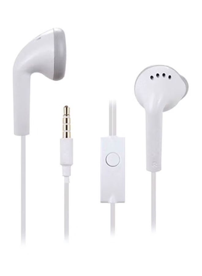 Wired earphones with microphone for Galaxy S2/S3/S4/Note 2/3/4 phones, white