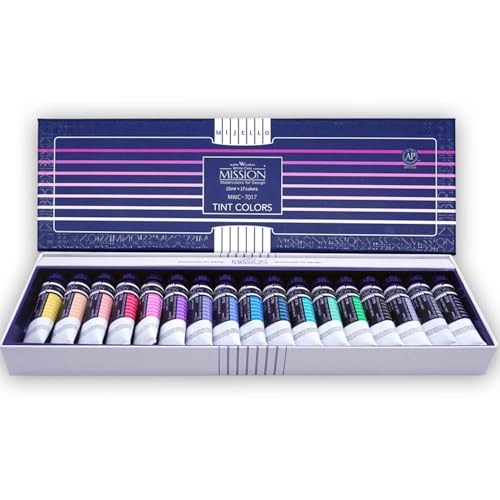 Mijello Mission Design White Water Color Paint Good Pigmentation Tube for Drawing Art work Craft_ MWC7017_17 Colors Set - Image 3