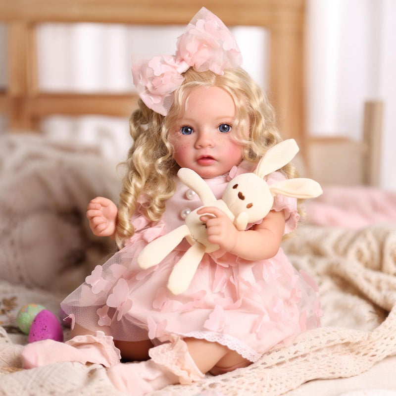 BABESIDE Reborn Baby Dolls Girl with Freckles 20 Inch Lifelike Newborn Real Life Realistic Doll Soft Vinyl and Cloth Body Baby Dolls with Toy  Gift Box for Kids Age 3 - Image 3