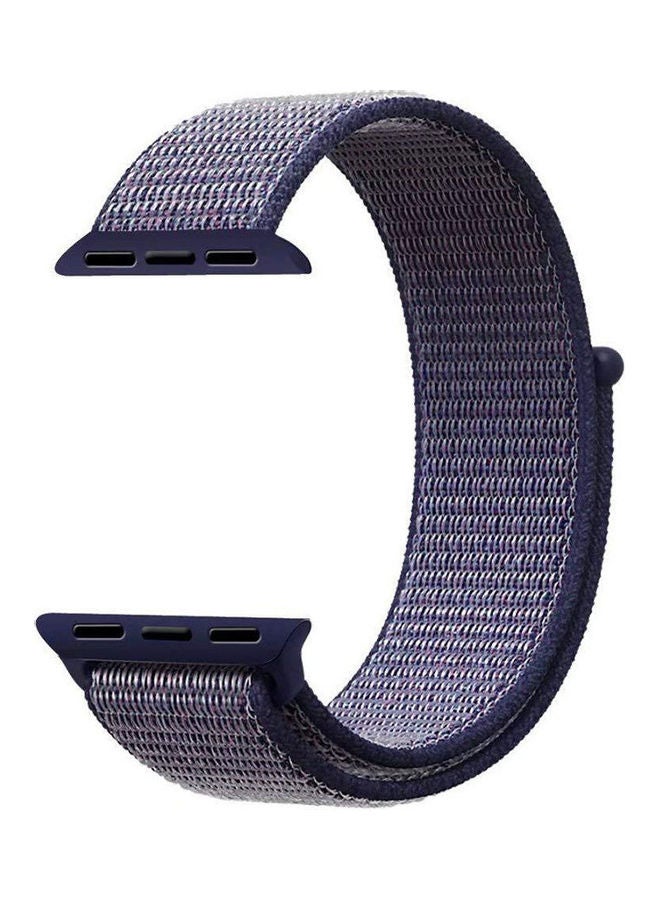 Woven Nylon Apple Watch Sport Loop Band Royal Blue - Image 1