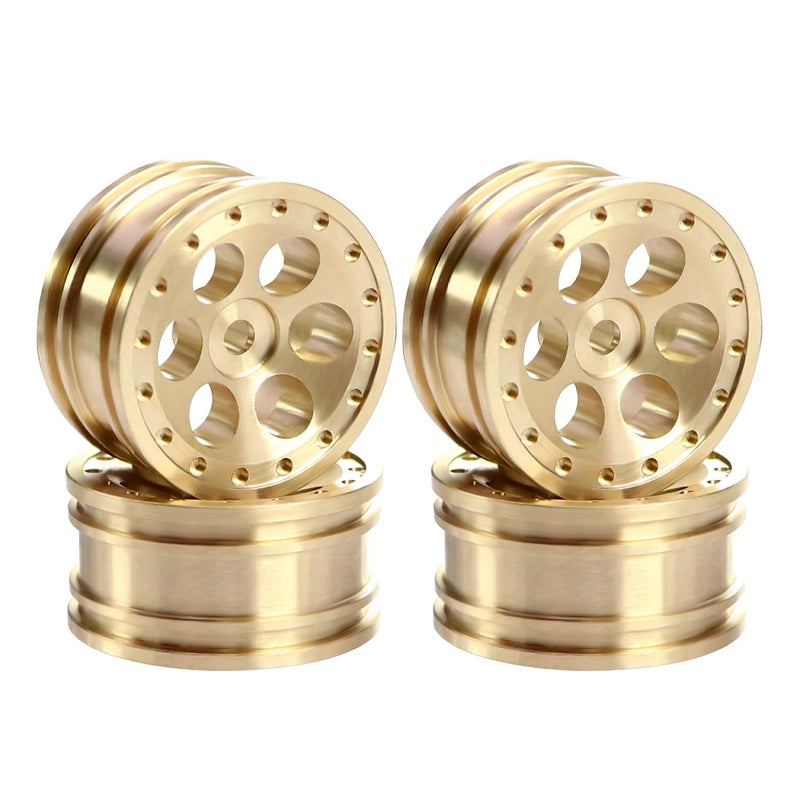 FACCNOY Brass 07 Wheel Rim Hub for AXIAL SCX30 Ford Bronco 4X4 SCX30 Jeep Wrangler JLU 4X4 RC Crawler Car Upgrade Parts Six Holes - Image 3