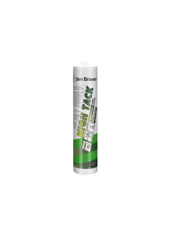 Den Braven High Tack White - Professional Adhesive of High Quality with Extremely High Initial Adhesion - Adheres Perfectly Without Primer to Even Wet Surfaces - Cartridge of 290 ml  - Image 2
