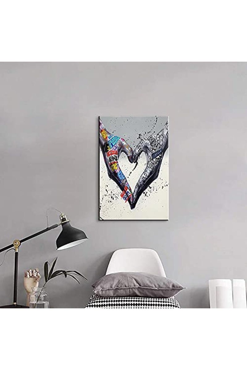 Mistyefly Graffiti Art Wall Decor Graffiti Art Graffiti Poster Graffiti Decor Wall Art Love Bedroom Street Graffiti Art Colorful Abstract Wall Art Pop Graffiti Art for Home Decor Ready to Hang (12''Wx18''H) - Image 2