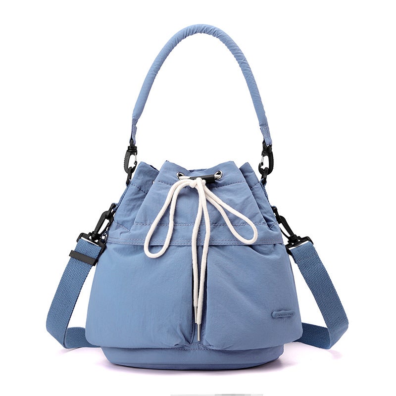 Colorful Fox Korean Niche Design Women'S Nylon Cloth Shoulder Crossbody Handbag Commuter Bucket Bag - Image 1