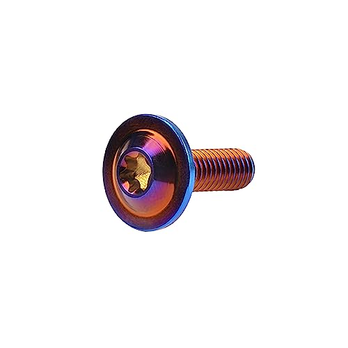 Wanyifa Titanium Torx Head M6 x15 20mm Bolt Screw for Bicycle Motorcycle Car Modification Pack of 6 (Fire Burning Blue, M6x20mm) - Image 4