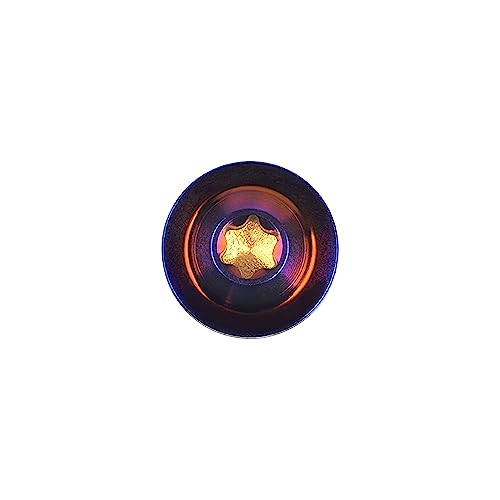 Wanyifa Titanium Torx Head M6 x15 20mm Bolt Screw for Bicycle Motorcycle Car Modification Pack of 6 (Fire Burning Blue, M6x20mm) - Image 5