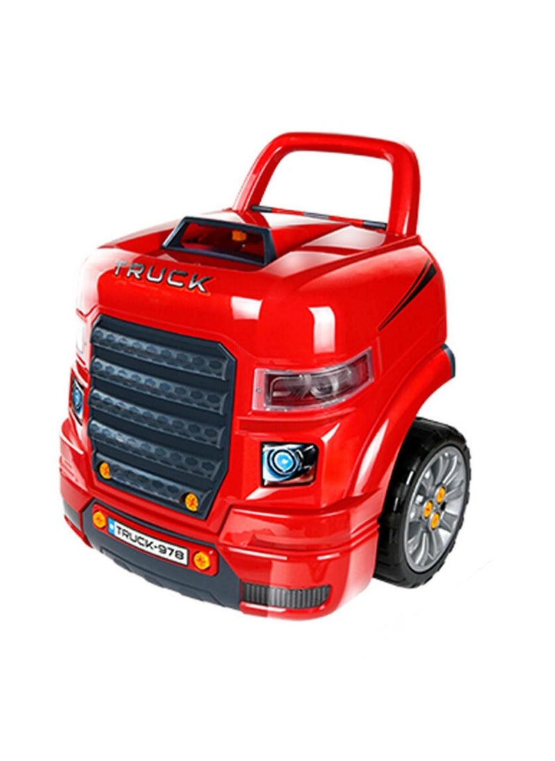 Generic - Motor Mechanic Engine Repair Toy Kids Big Truck Head Auto Service Fix Car Station Premium Take Apart Workshop Playset With Lights Sounds - Image 1