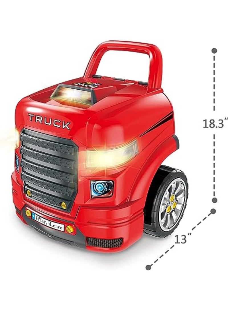 Generic - Motor Mechanic Engine Repair Toy Kids Big Truck Head Auto Service Fix Car Station Premium Take Apart Workshop Playset With Lights Sounds - Image 1