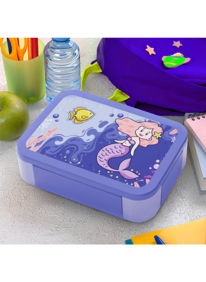 Pearl Kids Small Plastic Bento Box – Mermaid Design, Bpa-Free, Leakproof, Compact Lunch Container For Kids, Pk0002 - Image 4