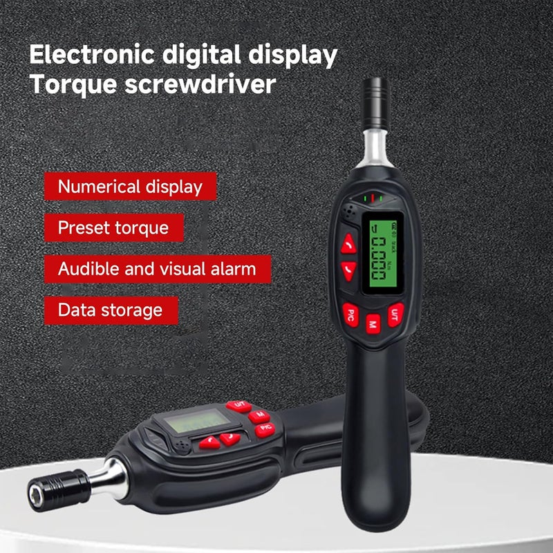 Naroote Digital Torque Screwdriver, Reversible Wrench Ergonomic Handle Bidirectional Ratchet 5 Torque Units, 2% High Measurement Accuracy, Track Peak Pre Modes for Gunsmithing (8BN) - Image 4