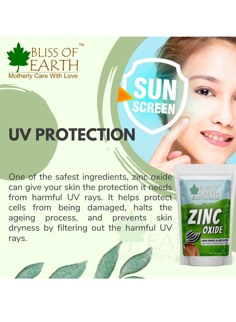 Bliss of Earth 4 oz Zinc Oxide Powder Non Nano & Uncoated for Skin Face, Cosmetic & DIY Product 113Gm - Image 3
