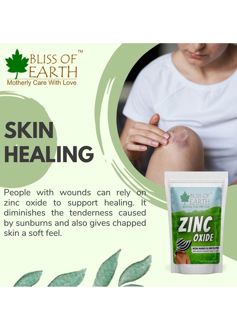 Bliss of Earth 4 oz Zinc Oxide Powder Non Nano & Uncoated for Skin Face, Cosmetic & DIY Product 113Gm - Image 4