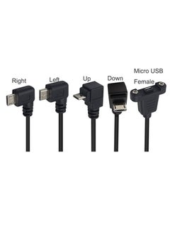 Kework 0.3 Meter Micro USB Extension Cable, 90 Degree Right Angle Micro USB 5 Pin Male to Micro USB Female Screw Mount Extender Cable (R-Micro USB)  - Image 5