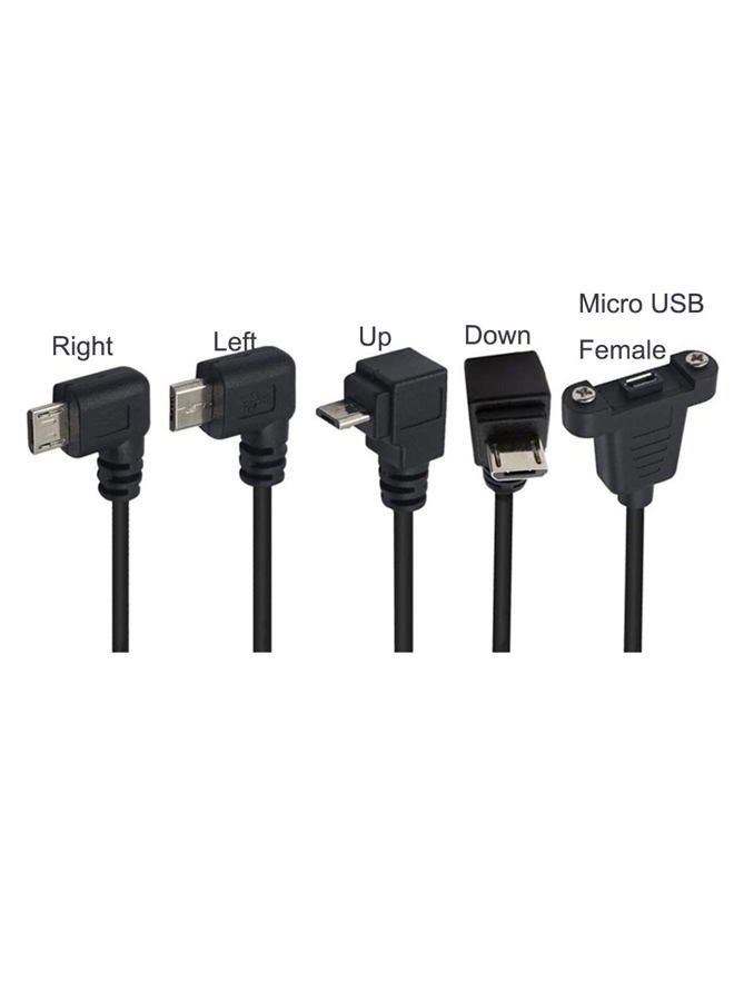 Kework 0.3 Meter Micro USB 5 Pin Extension Cable, Right Angle Micro USB Male to Female Extender Bolt Screw Lock Mount Cable, Sync Data & Charging - Image 5