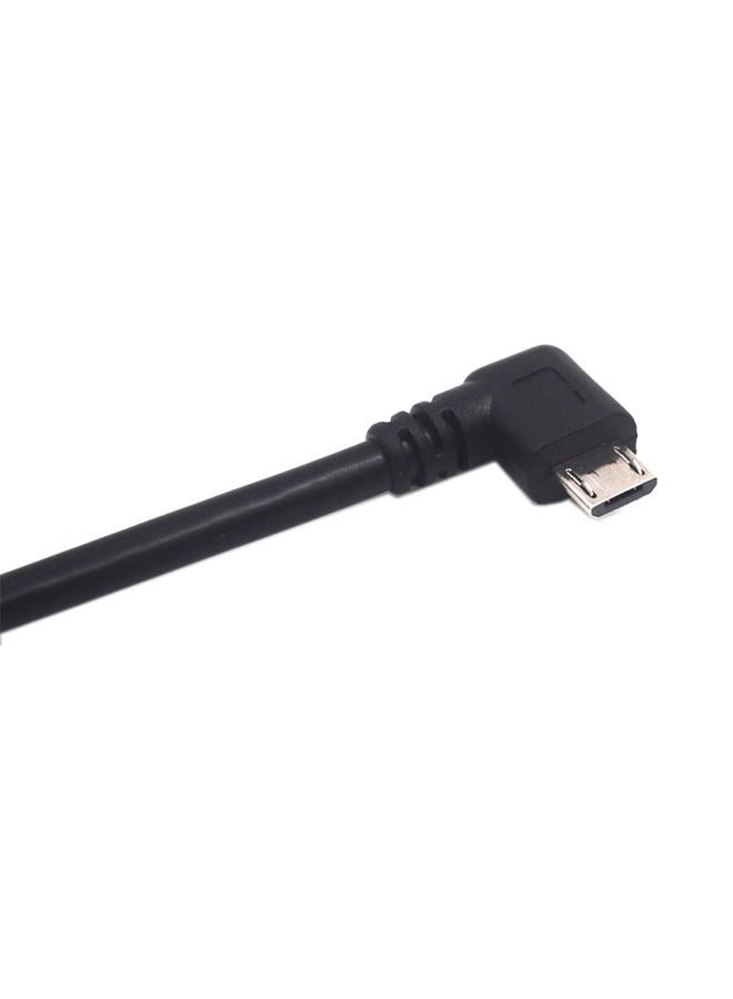 Kework 0.3 Meter Micro USB 5 Pin Extension Cable, Right Angle Micro USB Male to Female Extender Bolt Screw Lock Mount Cable, Sync Data & Charging - Image 2