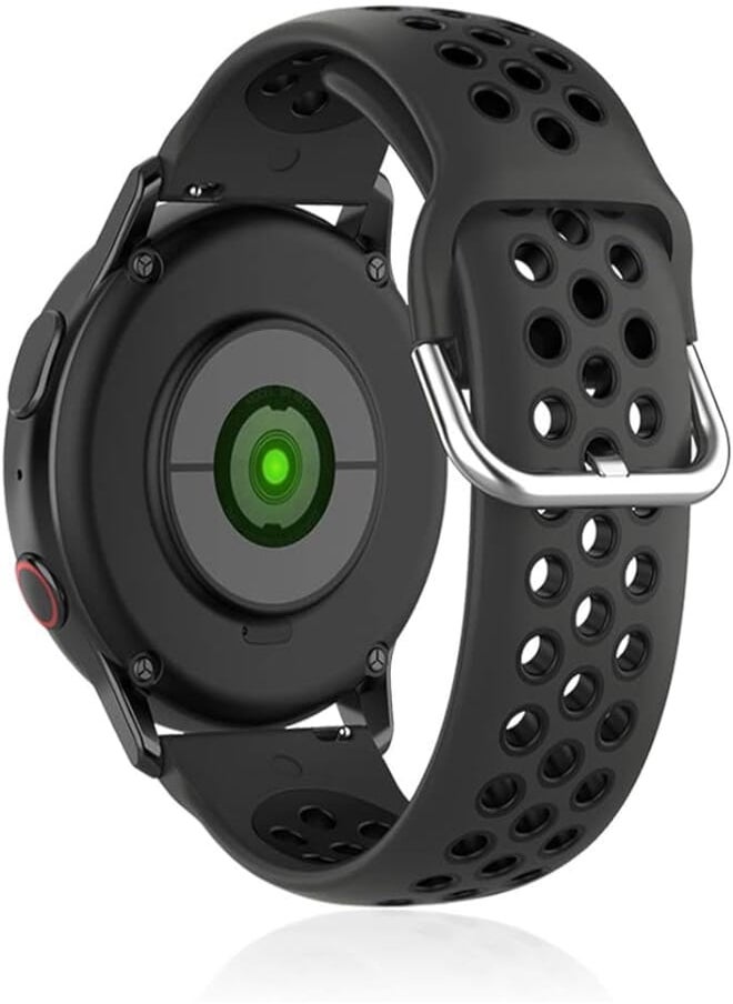 RIOROO - Watch Bands Compatible With Samsung Galaxy Watch Active 2 40mm 44mm/Active/Galaxy Watch 42mm, 20mm Soft Silicone Replacement Band Sport Strap Breathable Wristband for Women Men - Image 1