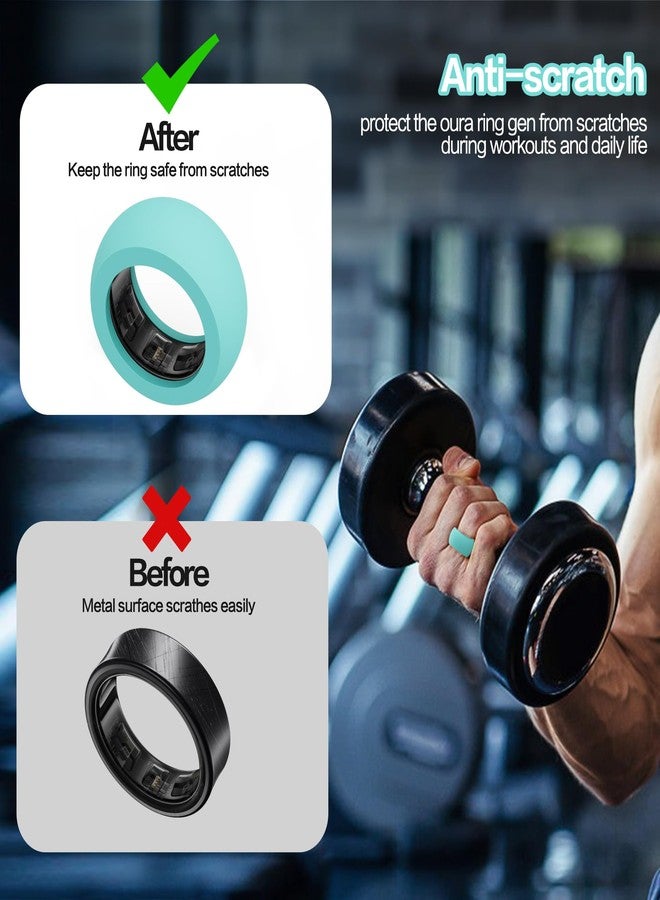 AWINNER Silicone Ring Cover Compatible for Samsung Galaxy Ring,Protective Ring Case, Sizes 5-13,Elastic Ring for Working Out, Set of 6 (Mixed Color, M (9/10/11)) - Image 5