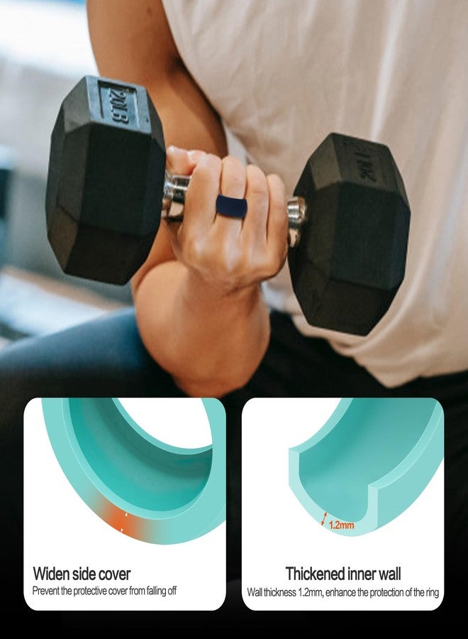 AWINNER Silicone Ring Cover Compatible for Samsung Galaxy Ring,Protective Ring Case, Sizes 5-13,Elastic Ring for Working Out, Set of 6 (Mixed Color, M (9/10/11)) - Image 3