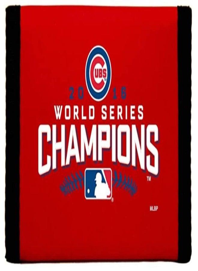 RICO Chicago Cubs 2016 World Series Champions Nylon Wallet, Red - Image 2