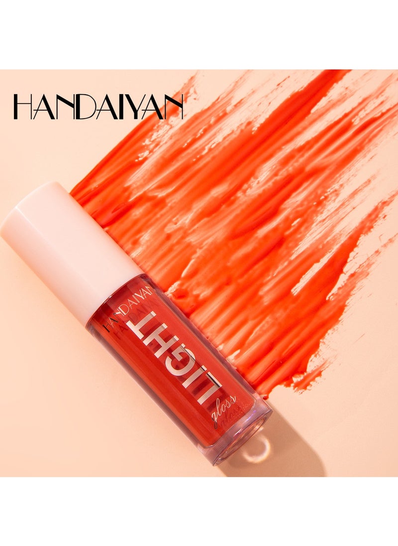 Handaiyan Lip Gloss Jelly Hydrating Moisturizing Long Lasting High Glossy Light Stain Super Shiny Balm Oil Tinted Treatment Lips Glow Glass Shine Makeup Color Bright Lifter Lip Care For Women Girls  - Image 3