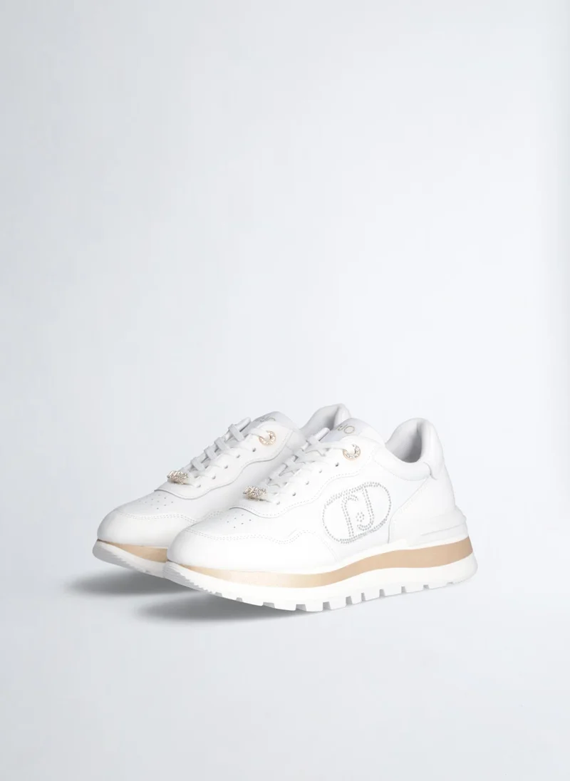 Liu Jo White Sneakers in Leather