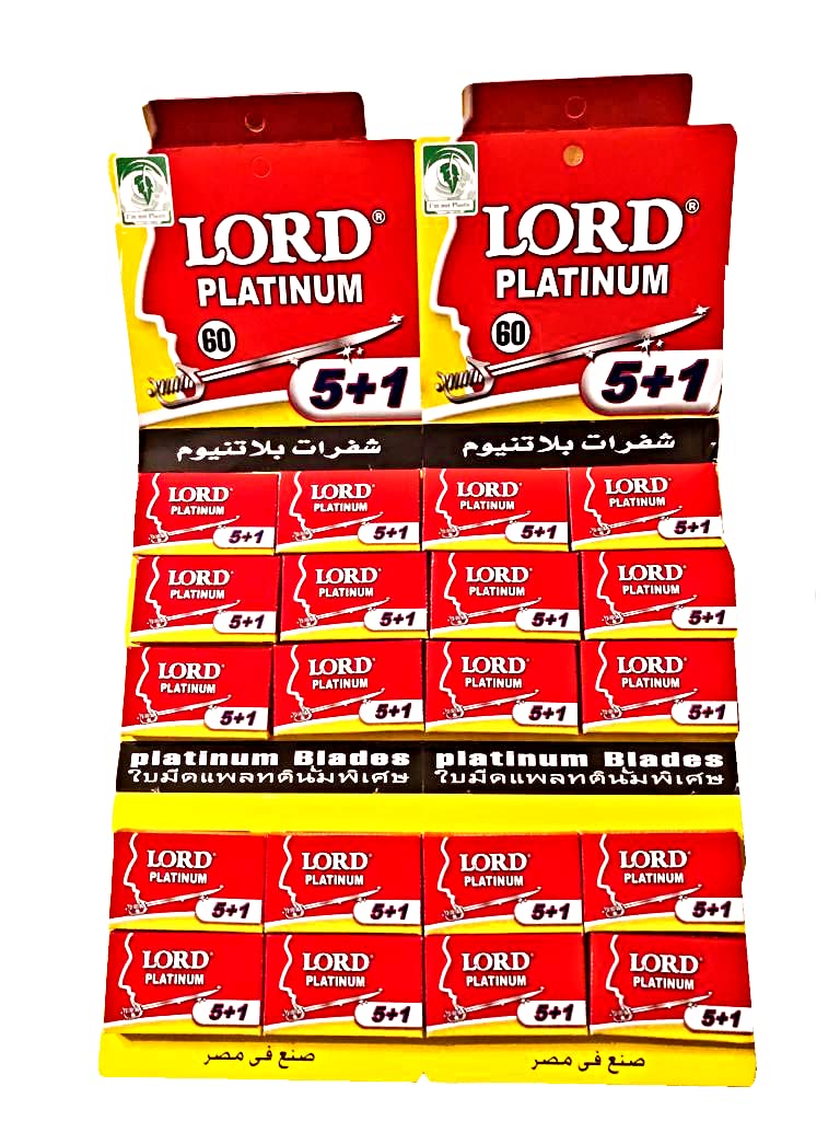 Lord LORD Platinum Double Edge Razor Blades 51 Pack  Total 60 blades 