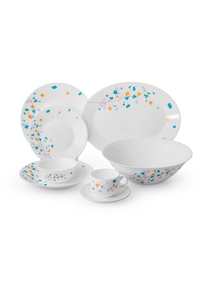 السيف  طقم سفرة من الأر كوبال مكون من 76 قطعة يستخدم لعدد 12 شخص مع نقشات زهور جميلة و زاهية - Image 1