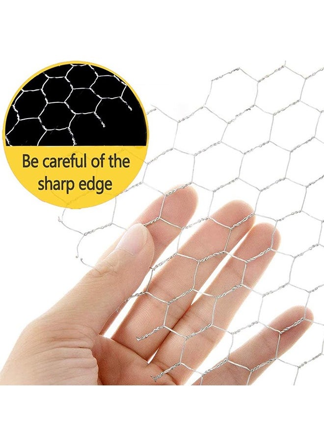 Generic - Garden Plants Fence 1×25m Cat Safety Net Hexagonal Bird Cage Netting Big Metal Chicken Wire Mesh for Craft Projects Gardening Home Decoration - Image 1