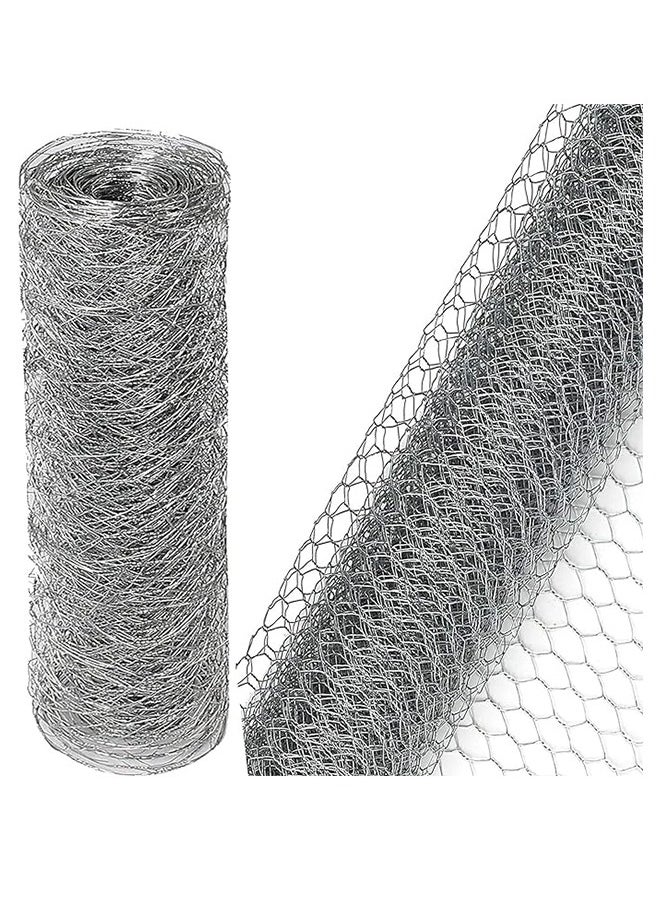 Generic - Garden Plants Fence 1×25m Cat Safety Net Hexagonal Bird Cage Netting Big Metal Chicken Wire Mesh for Craft Projects Gardening Home Decoration - Image 1