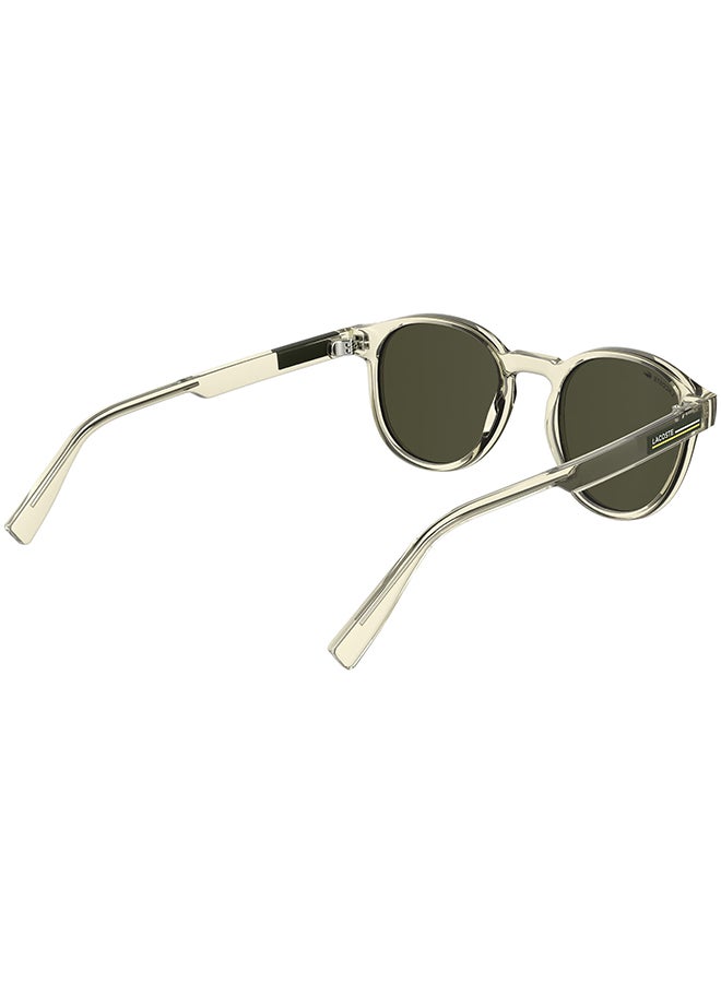 LACOSTE نظارات شمسية لاكوست كاملة الإطار L6055S 5121 (750) شفافة صفراء - Image 4